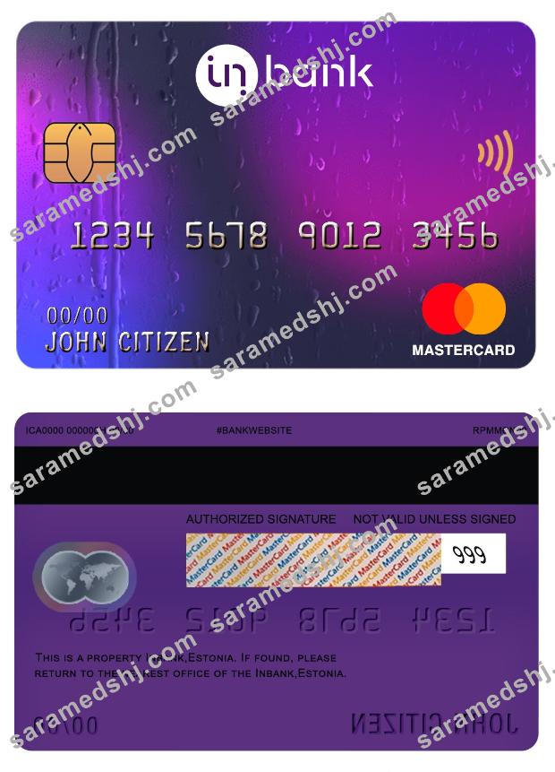 Estonia Inbank mastercard
